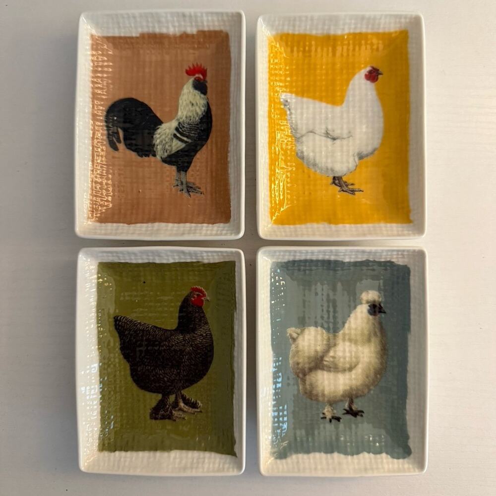 Creative Co-Op Chicken Trinket Dishes